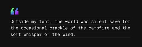 Blockquote screenshot Norrsken theme