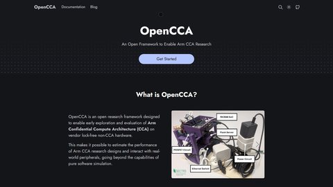 OpenCCA homepage screenshot